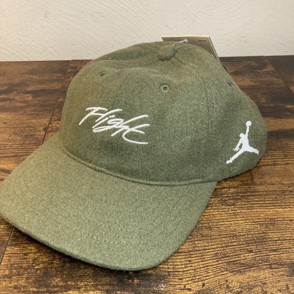 Nike Flight Fly Green Unstructured Wool Blend Adjustable Cap Hat Adult S/M NWT
